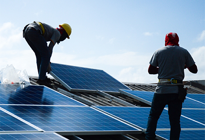 Installation of pv solar system 